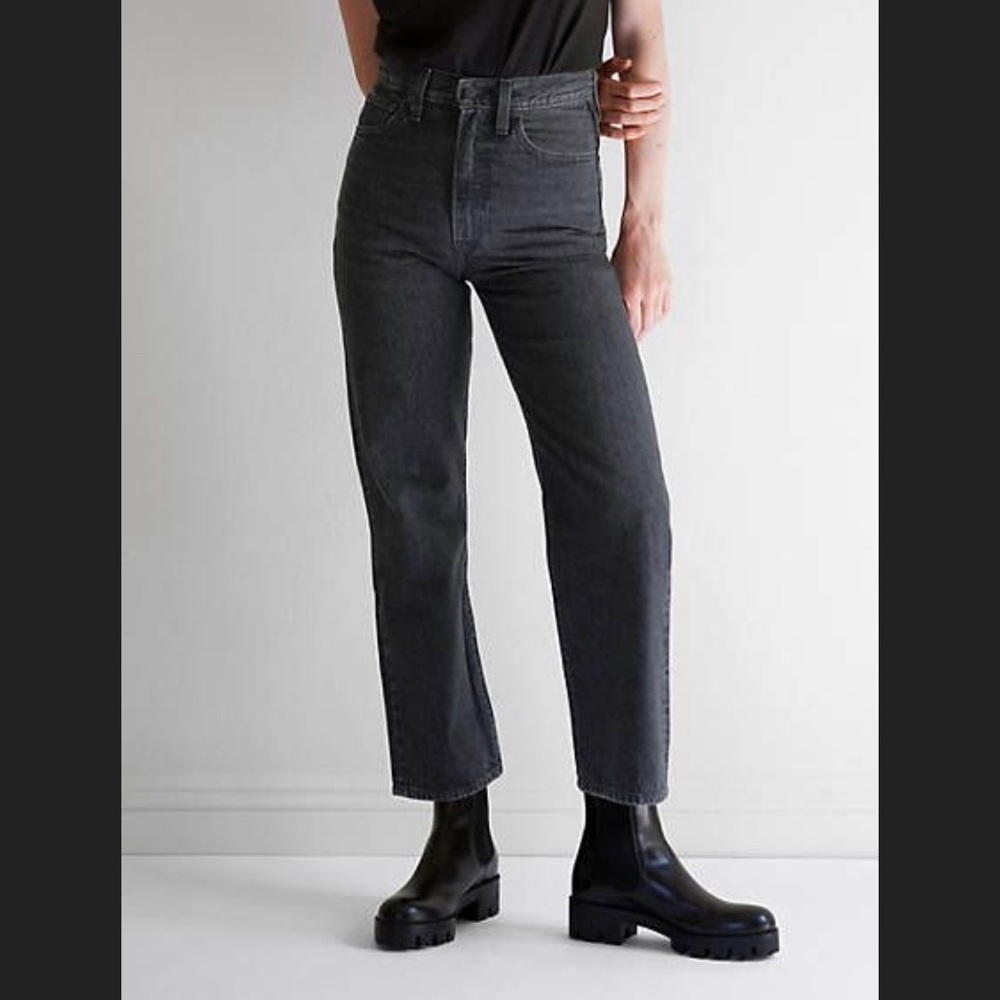 Levi's WellThread Cottonized Hemp Ribcage Straight Jeans 27, Earth Stone Hemp